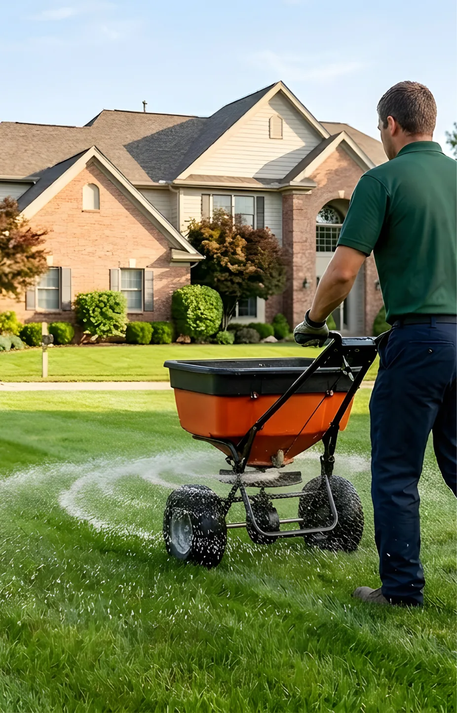 Vista Green professional maintaining a Charlotte lawn